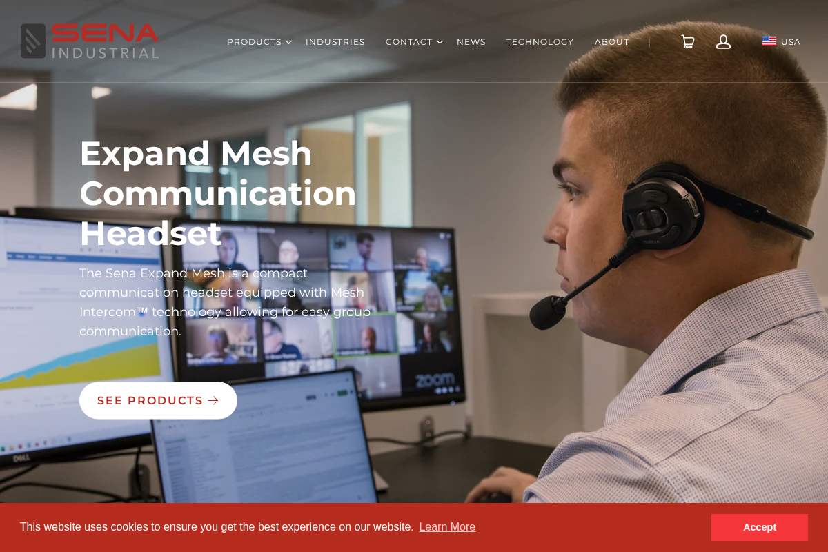 senaindustrial.com homepage screenshot