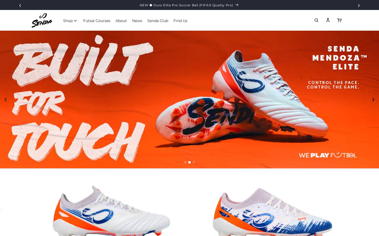 sendaathletics.com homepage screenshot