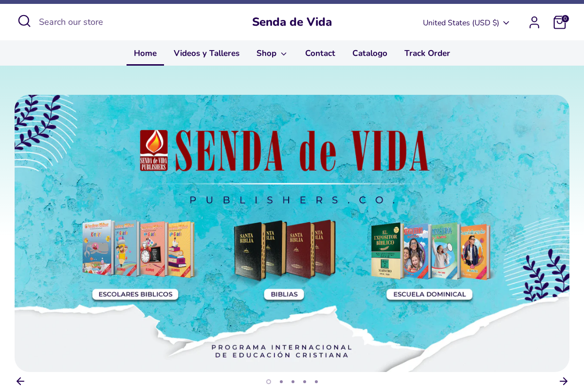 Senda de Vida homepage screenshot