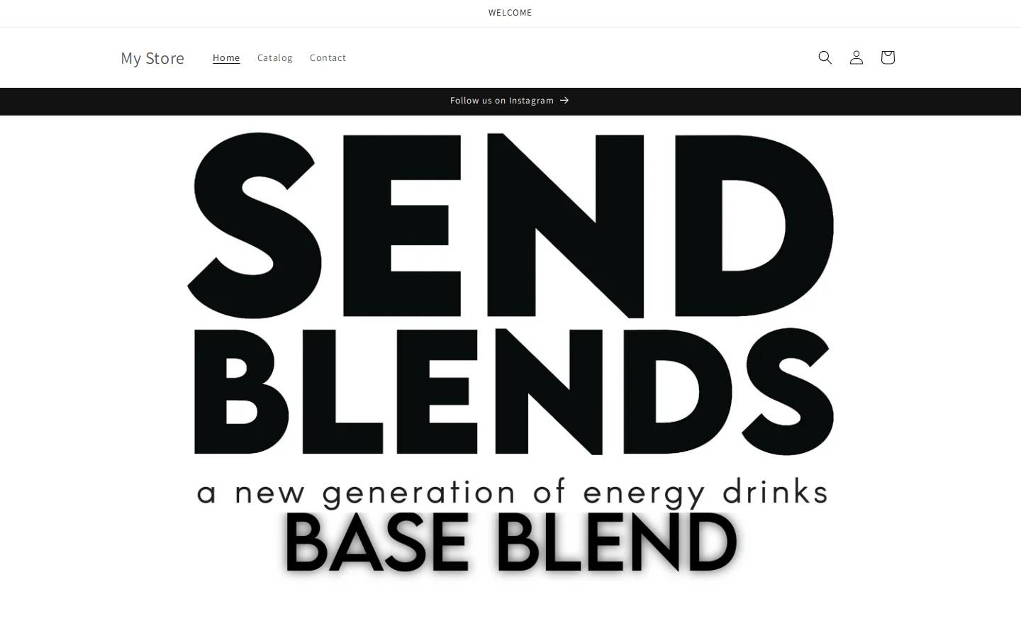 sendblends.com homepage screenshot