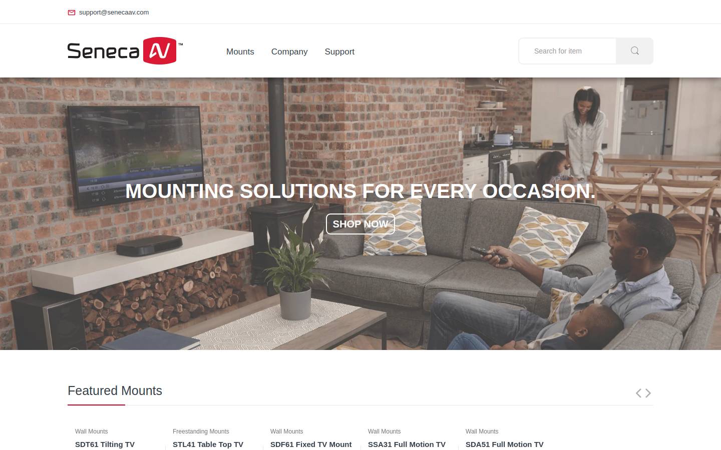 senecaav.com homepage screenshot
