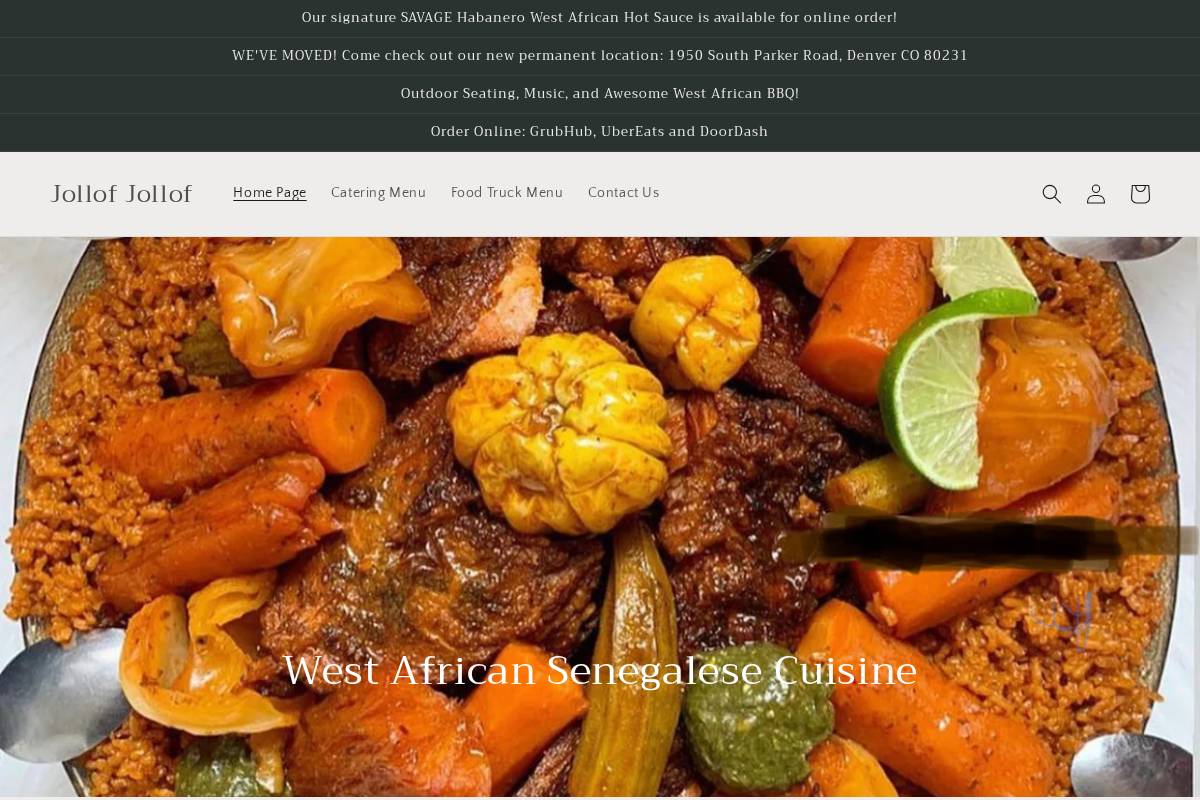 senegalesefood.com homepage screenshot