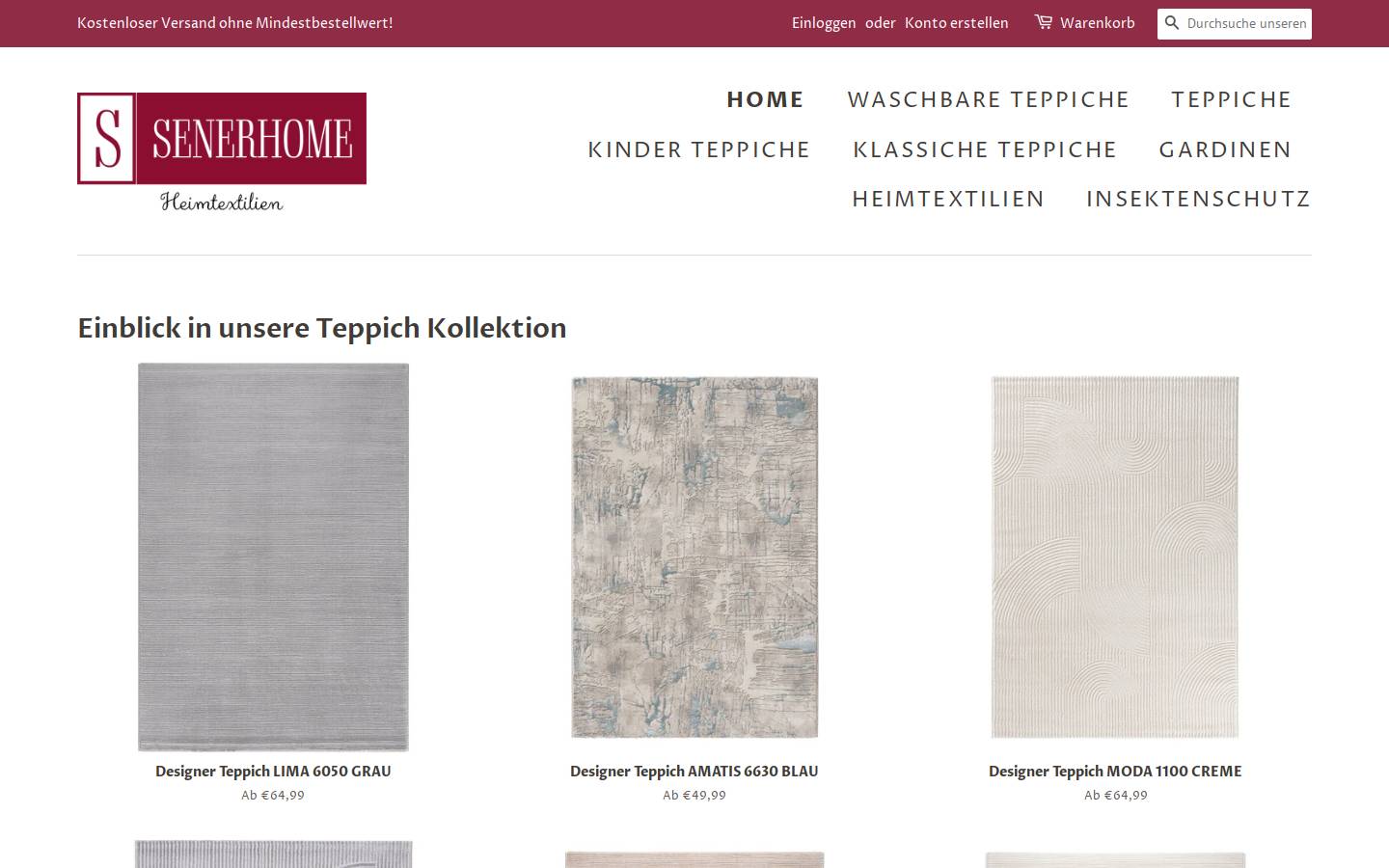 senerhome.de homepage screenshot