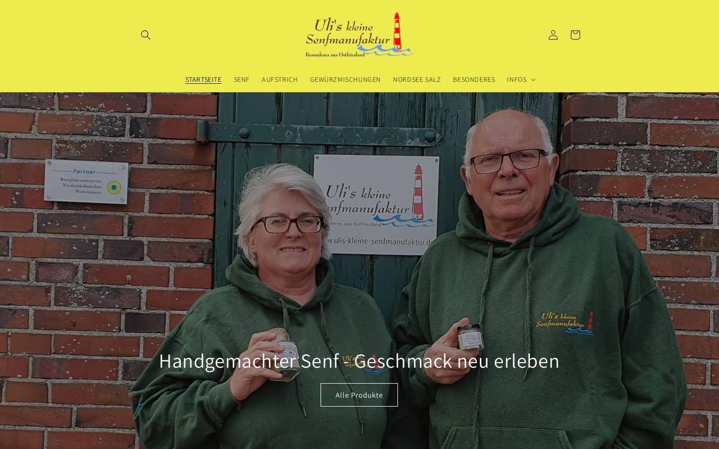 senf-aus-ostfriesland.de homepage screenshot