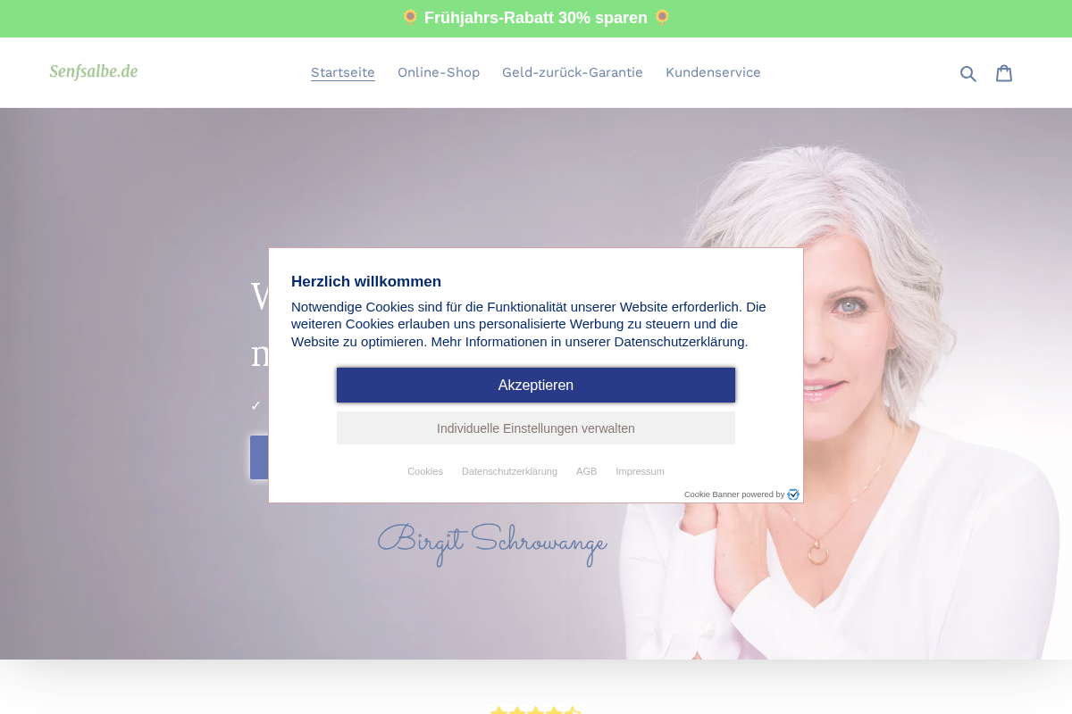 senfsalbe.de homepage screenshot