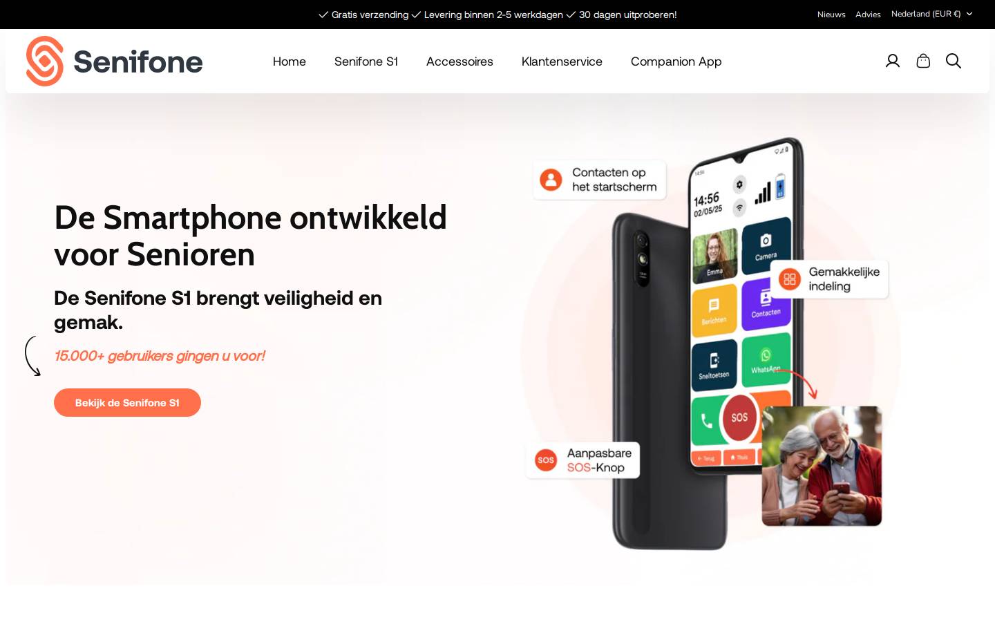 senifone.eu homepage screenshot