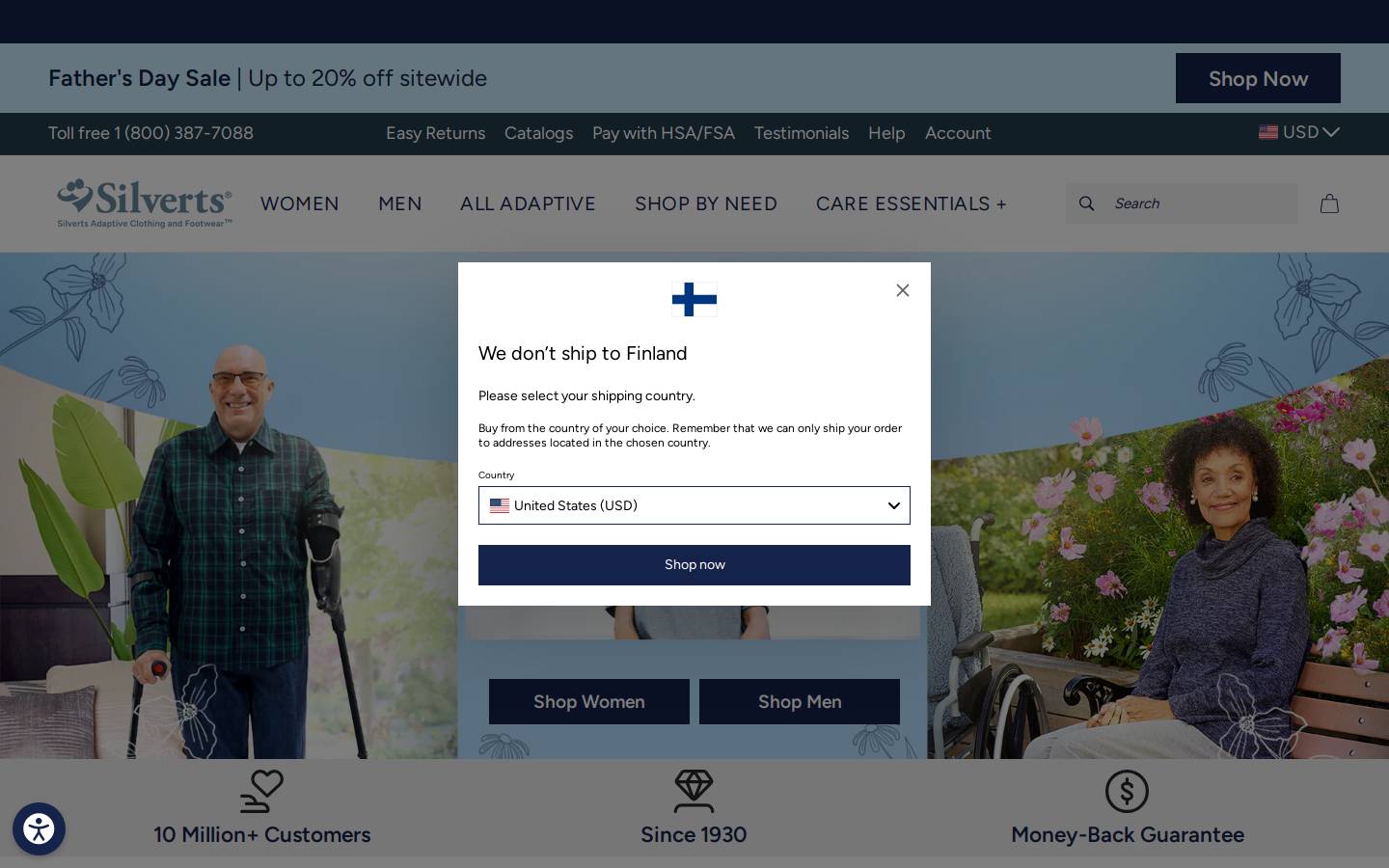seniorfootwear.org homepage screenshot
