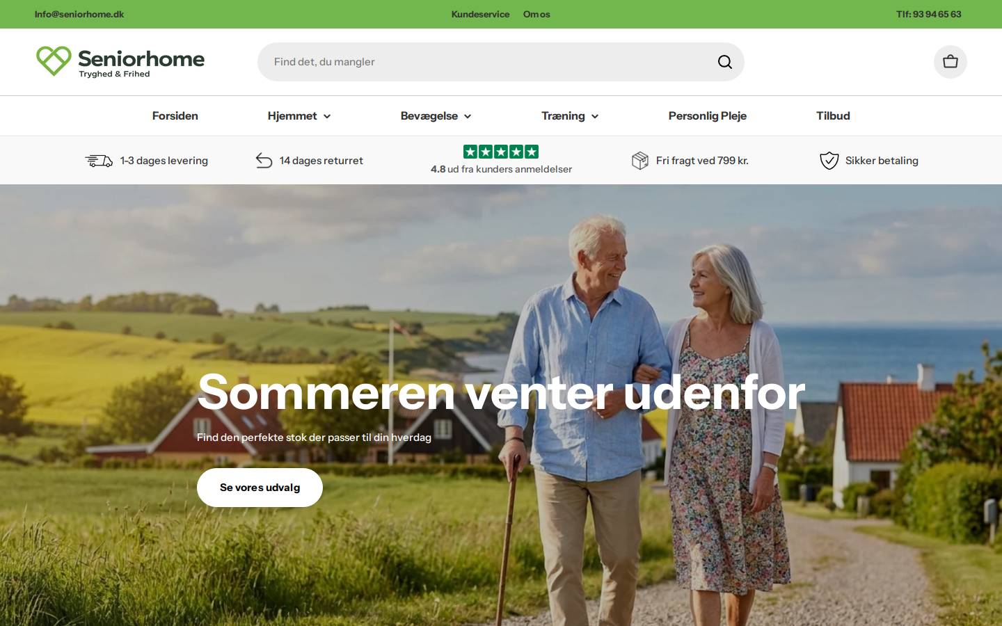 SeniorHome homepage screenshot