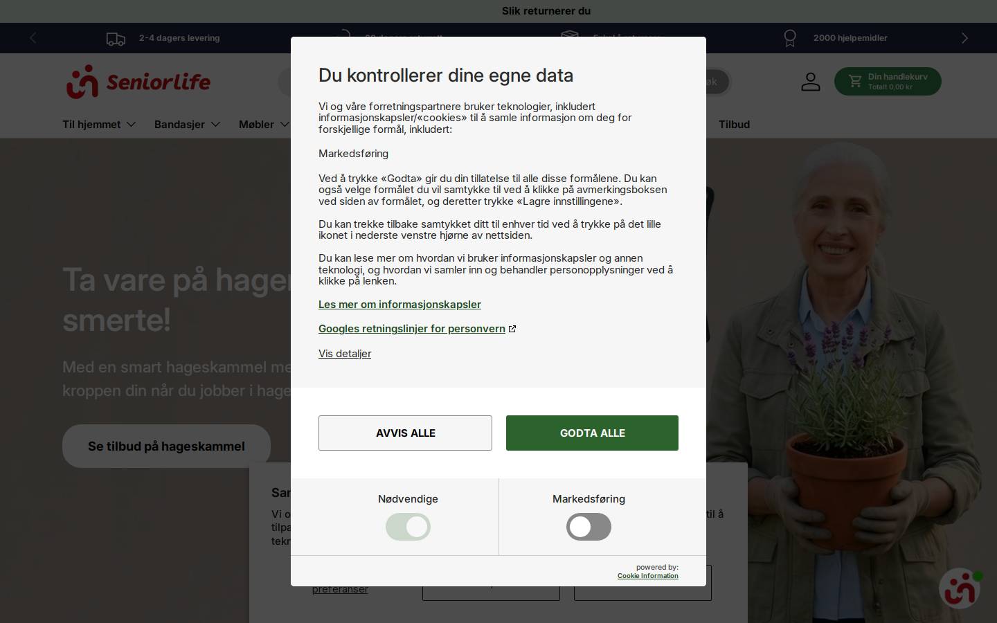 Seniorlife homepage screenshot