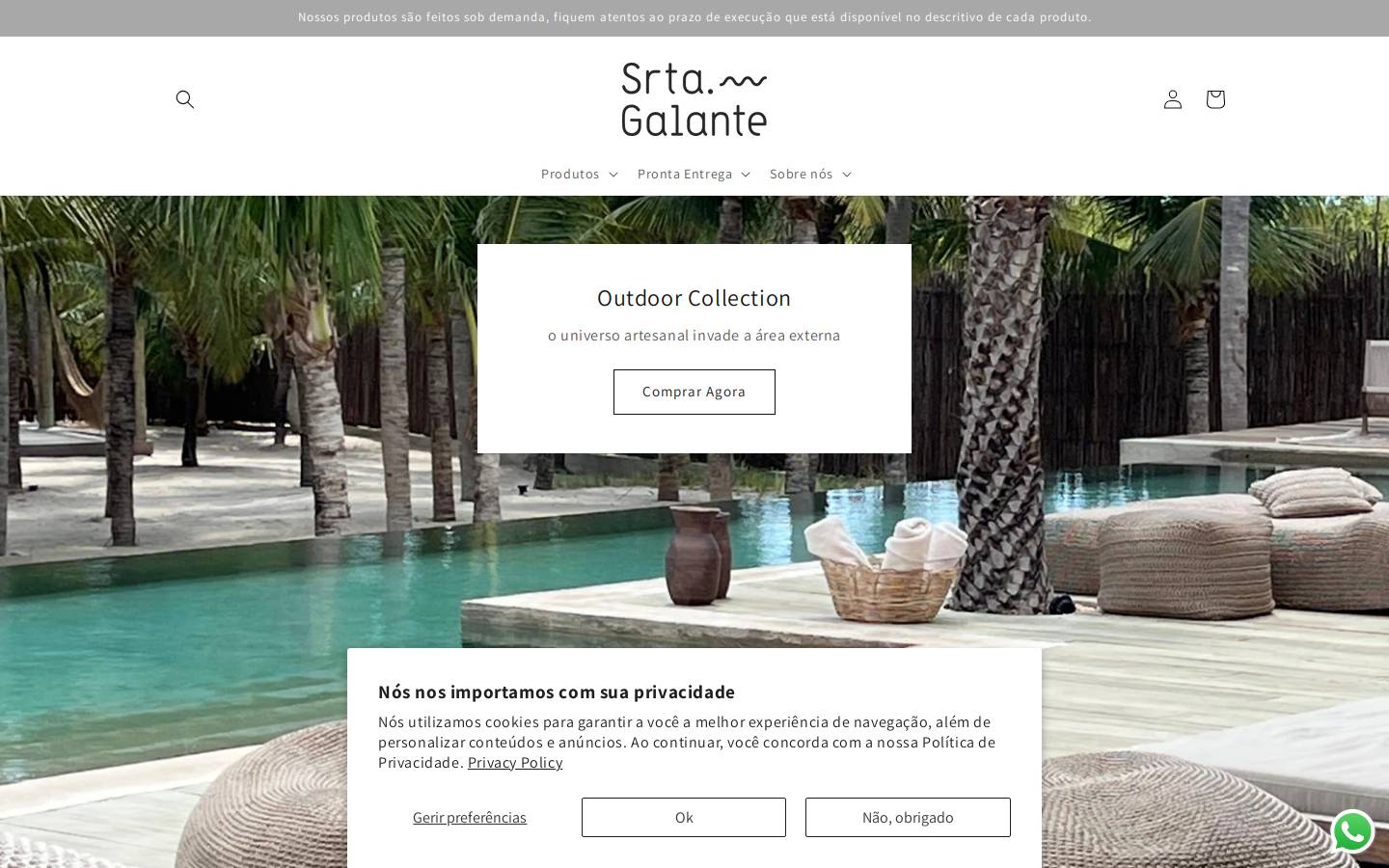 senoritagalante.com homepage screenshot