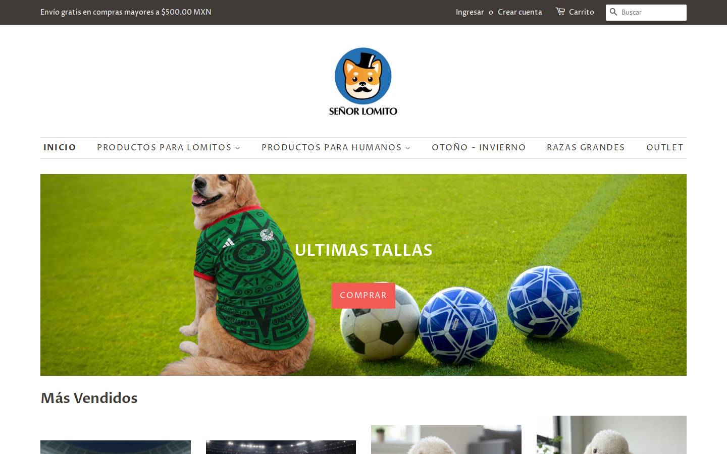 senorlomito.com homepage screenshot