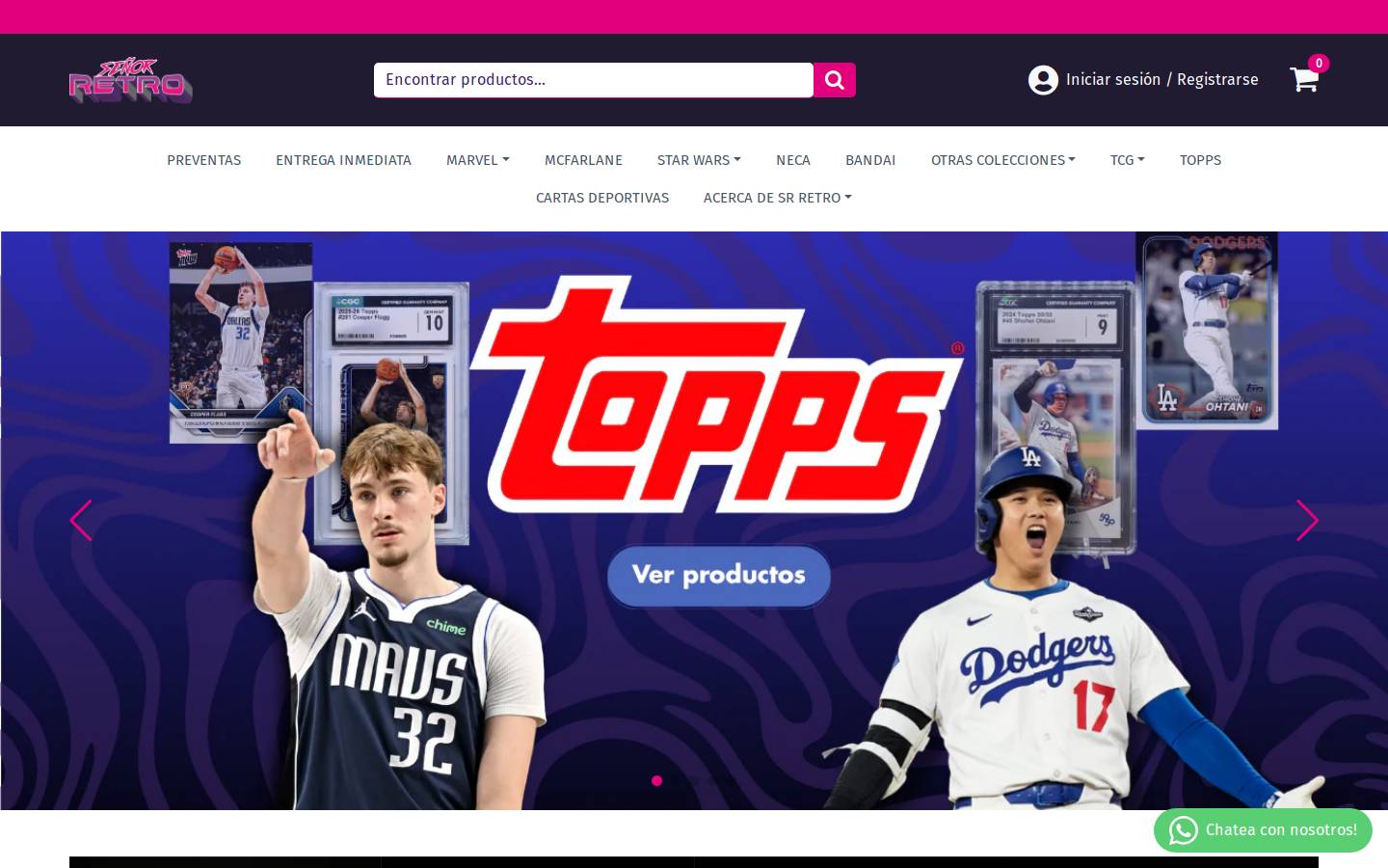senorretro.com homepage screenshot