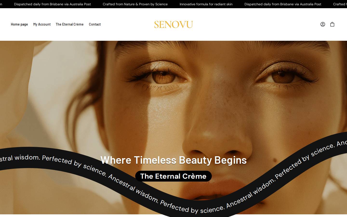 senovu.com.au homepage screenshot