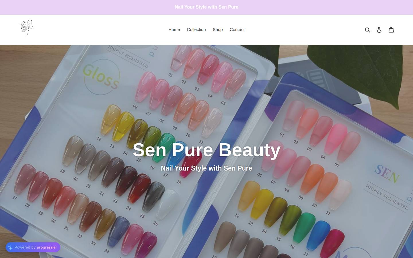 senpurebeauty.com homepage screenshot