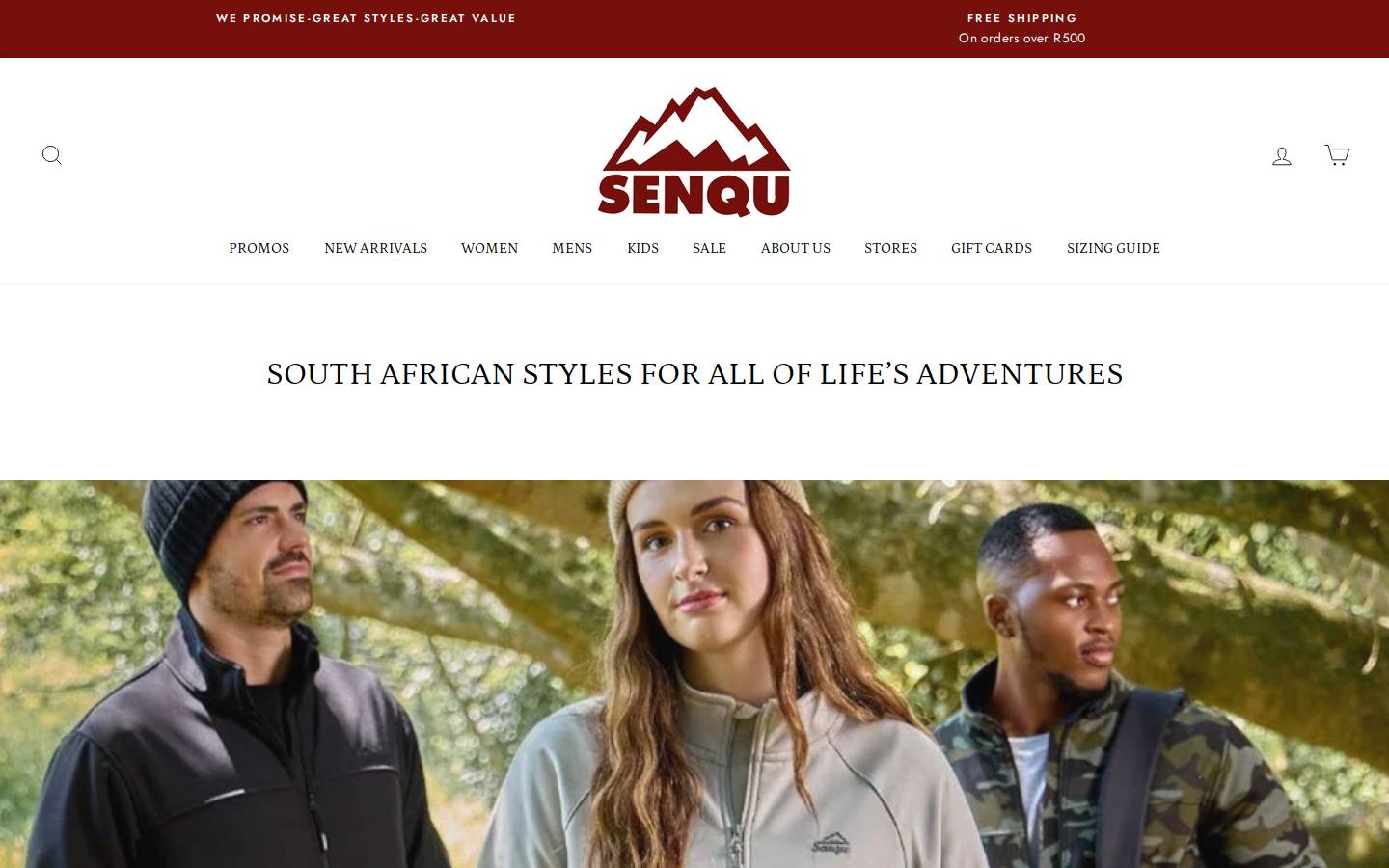 senqu.co.za homepage screenshot