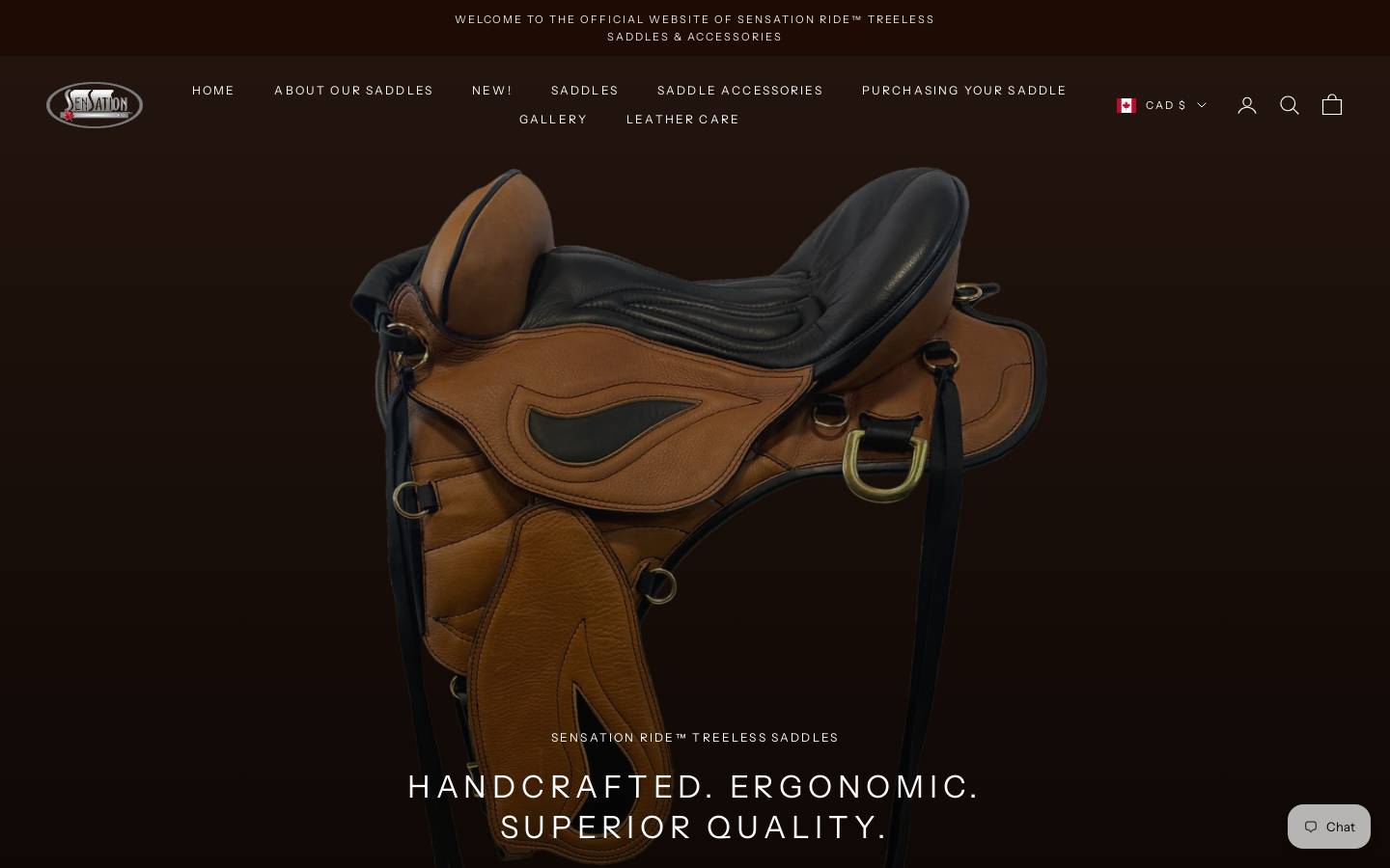 sensationride.com homepage screenshot