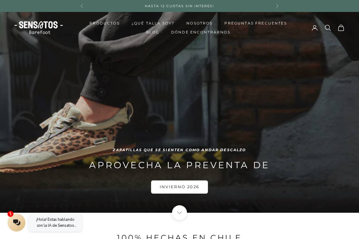 sensatos.cl homepage screenshot