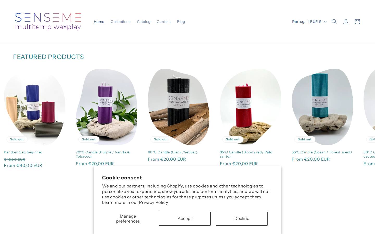 sensemewax.com homepage screenshot