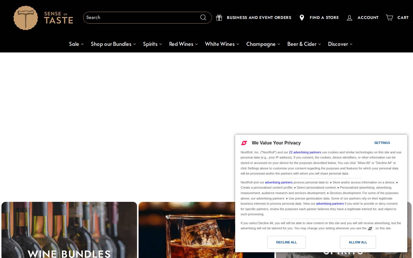 senseoftaste.com.au homepage screenshot