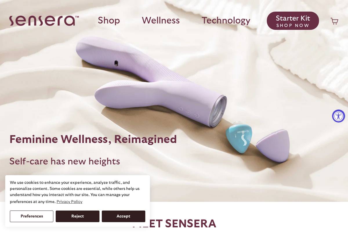 senserawellness.com homepage screenshot