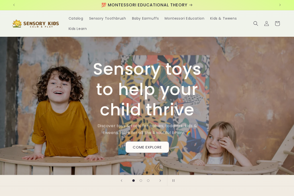Sensorykids homepage screenshot