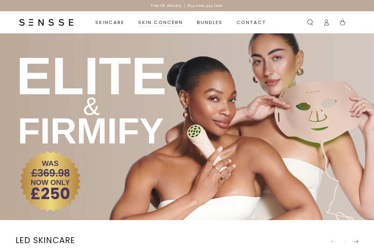 SENSSE™   homepage screenshot