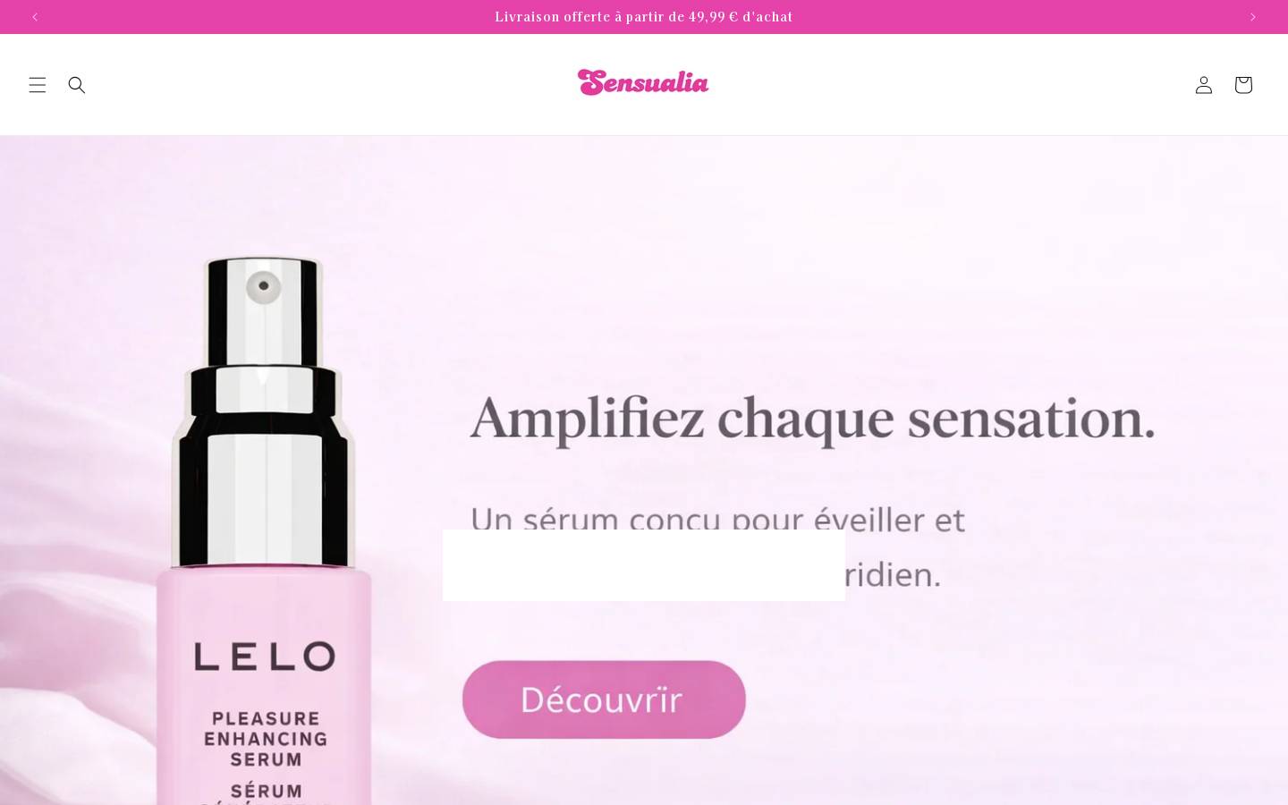 sensualia.co homepage screenshot