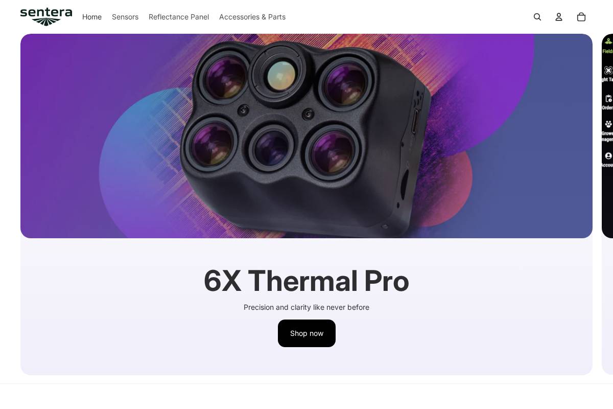 sentera.com homepage screenshot