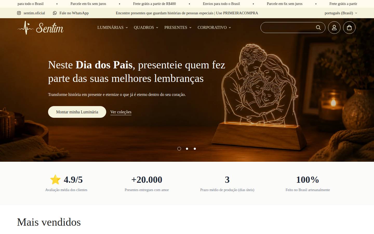 sentim.com.br homepage screenshot