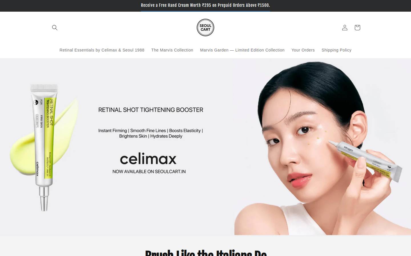 seoulcart.in homepage screenshot
