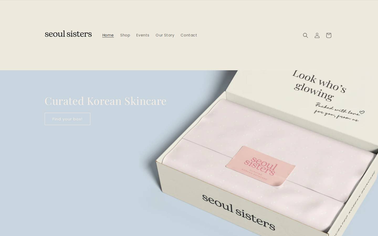 seoulsistersbeauty.com homepage screenshot