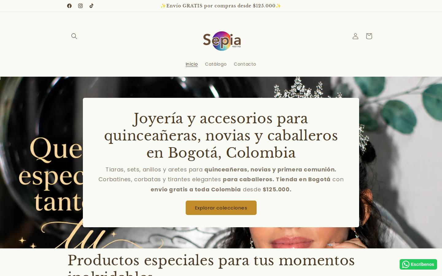 sepiamodaymas.com homepage screenshot