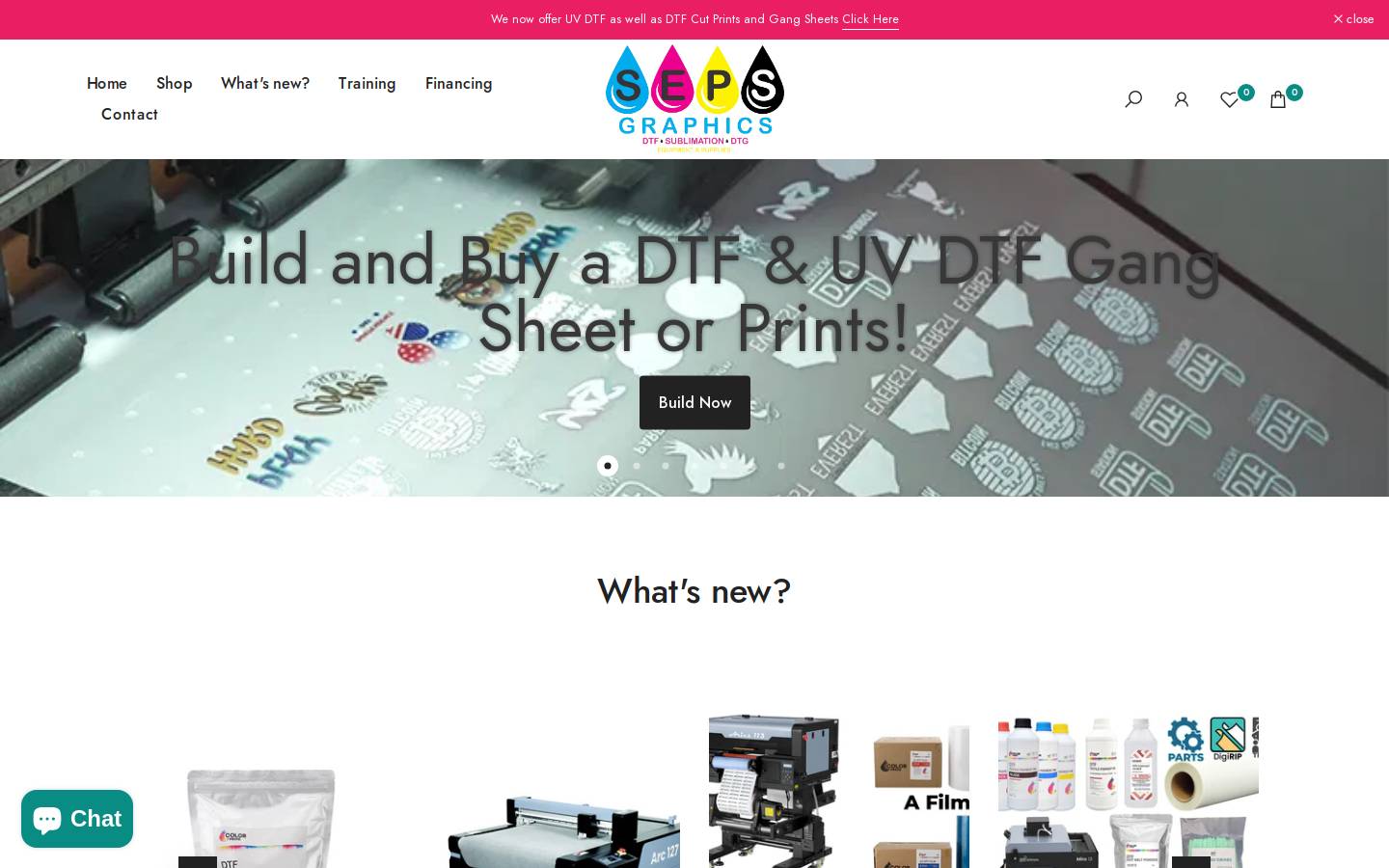 sepsgraphics.com homepage screenshot