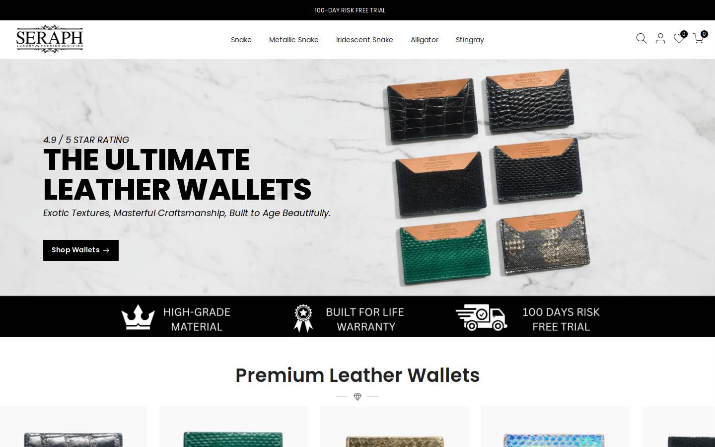 seraphdesign.com homepage screenshot