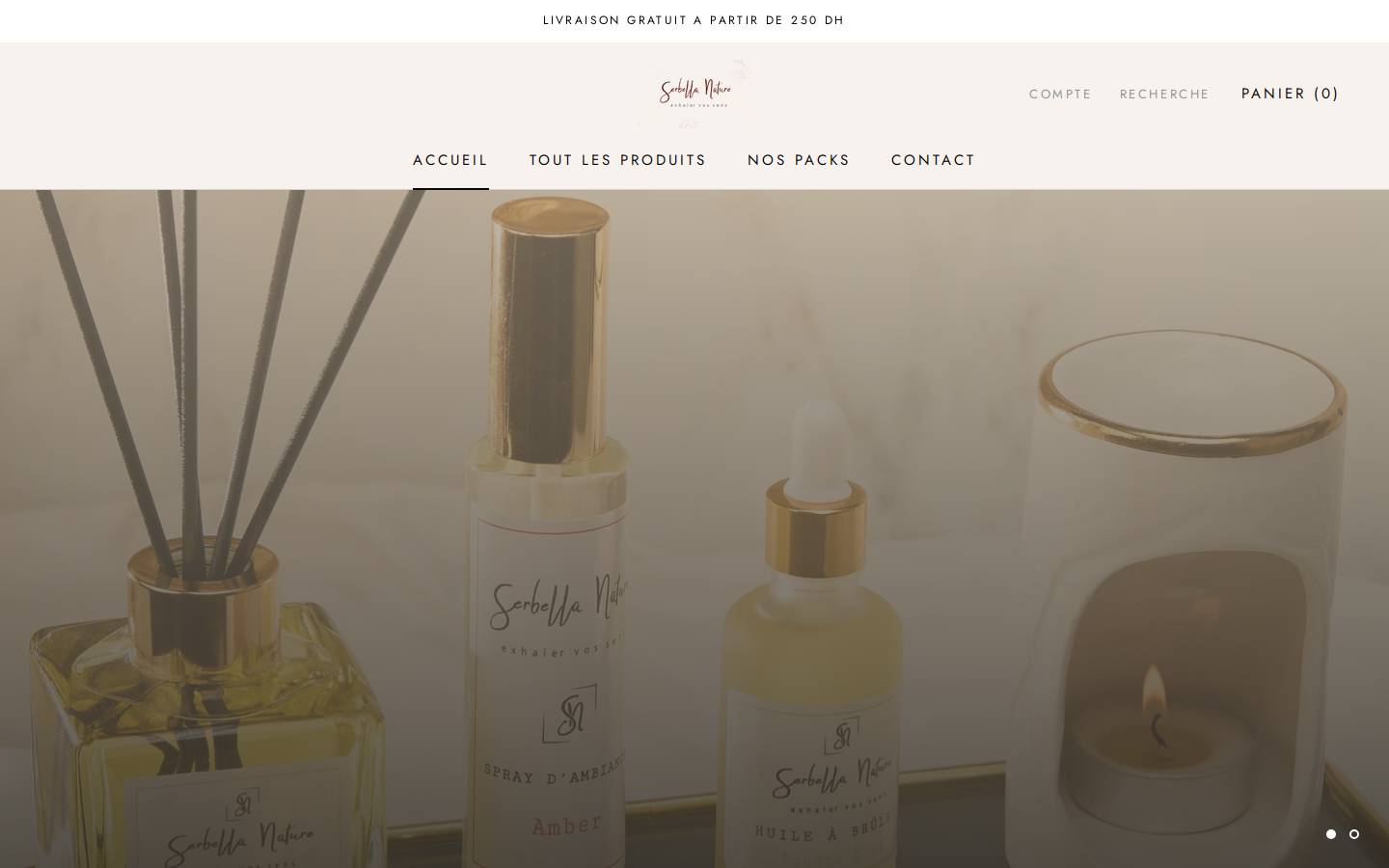 serbellanature.ma homepage screenshot