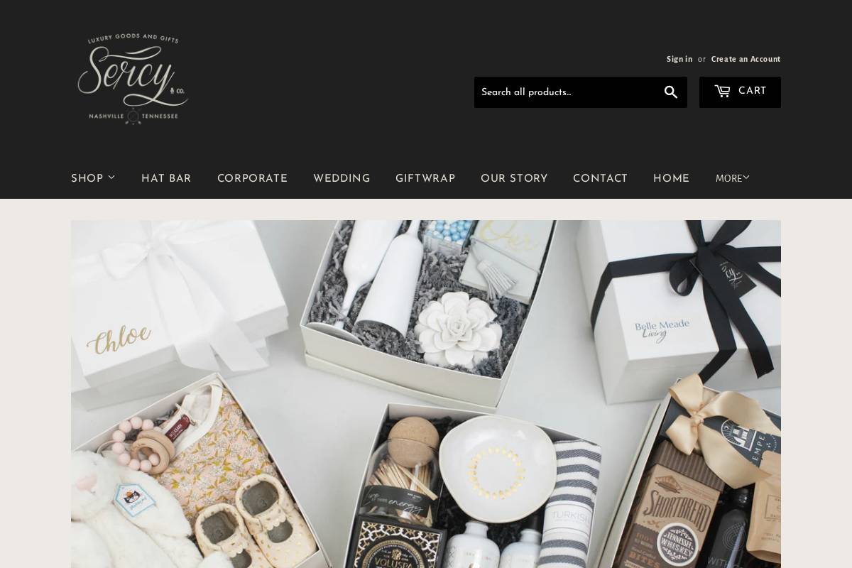 sercyandco.com homepage screenshot