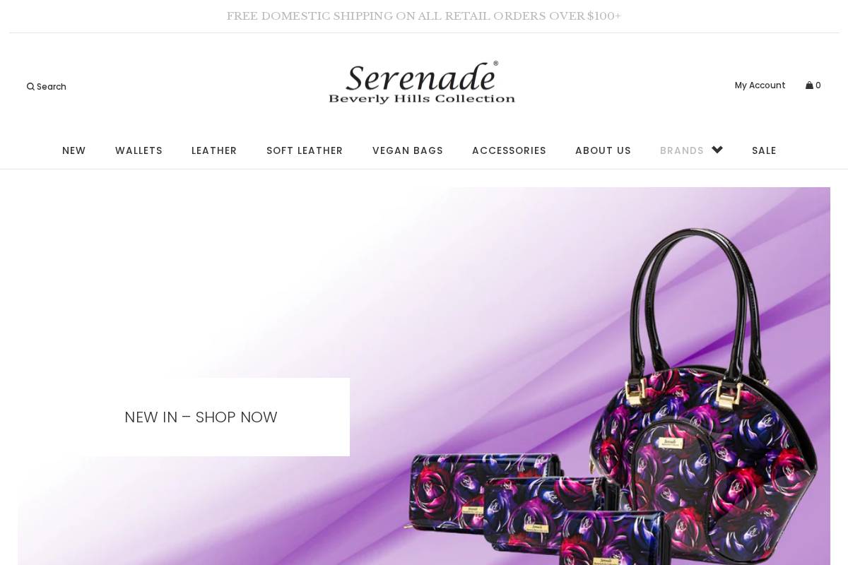 serenadeleather.com.au homepage screenshot