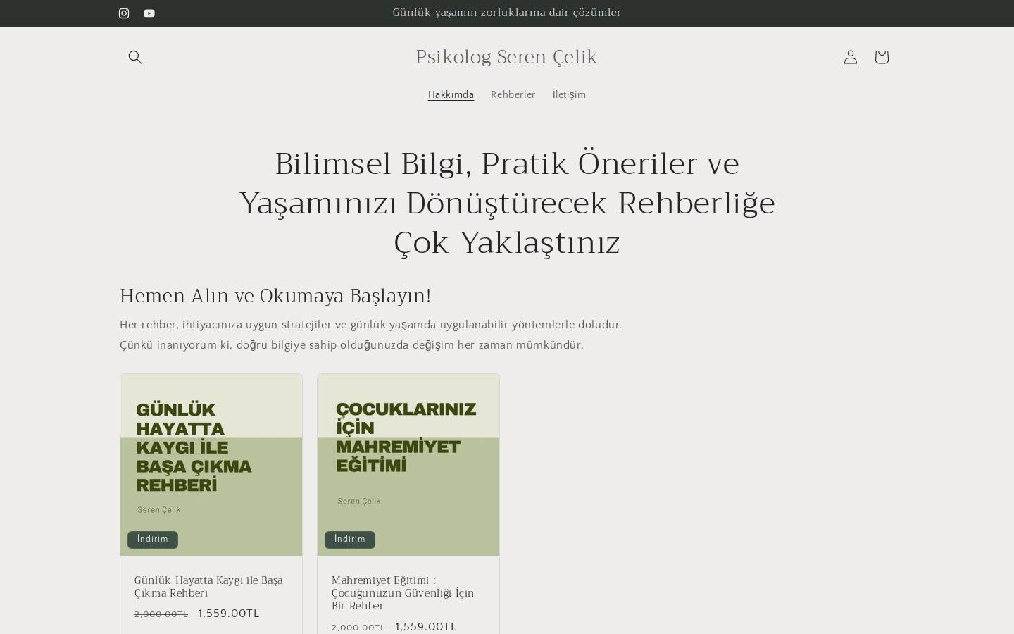serencelik.com homepage screenshot