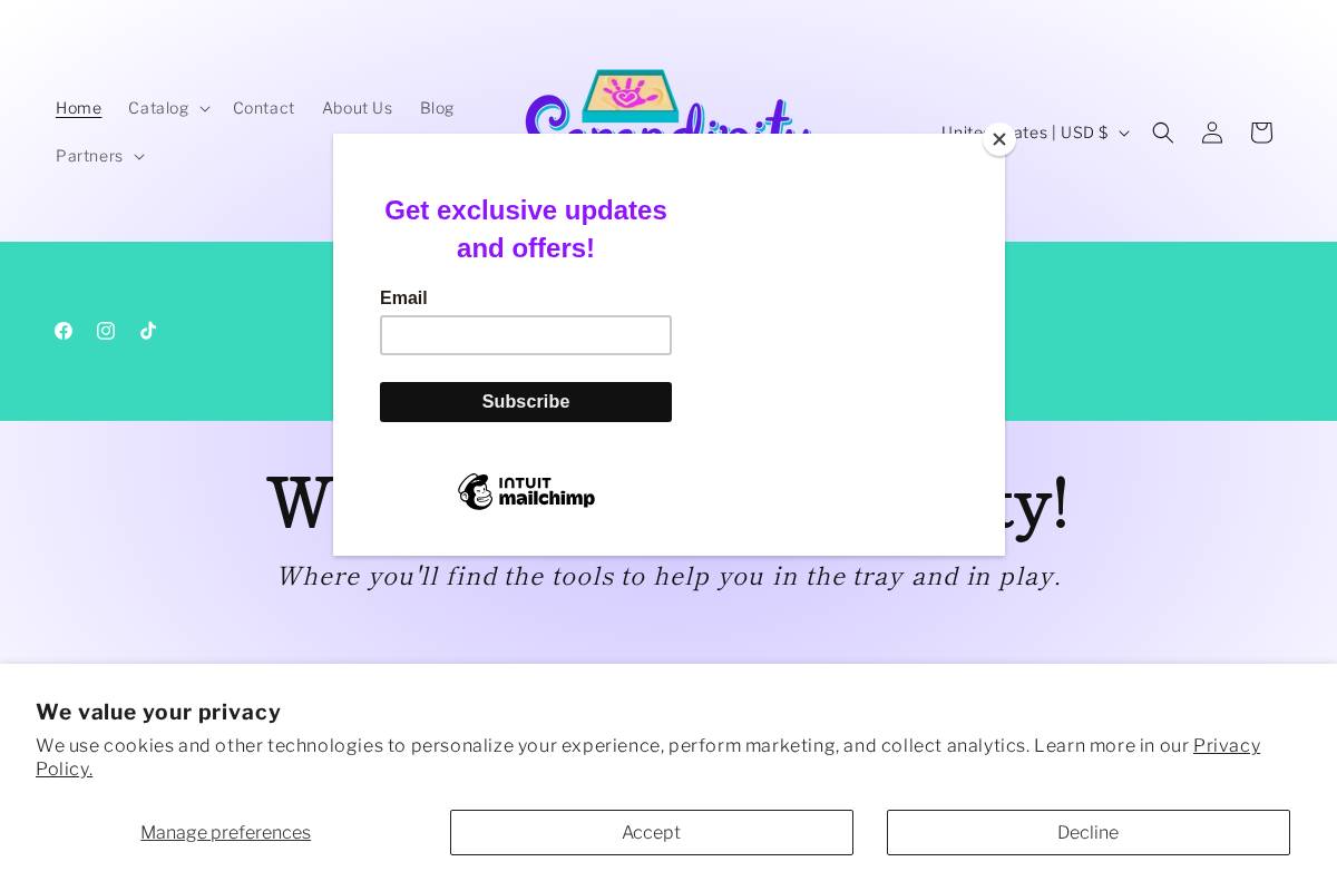 serendipitysand.shop homepage screenshot