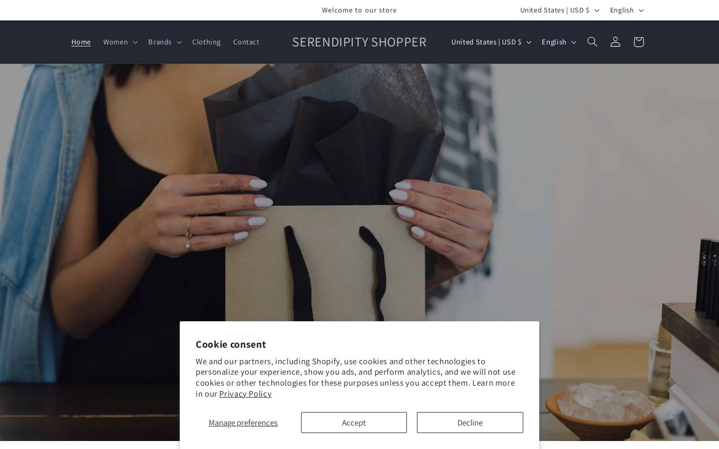 serendipityshopper.com homepage screenshot