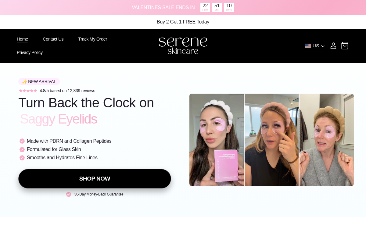 serene homepage screenshot