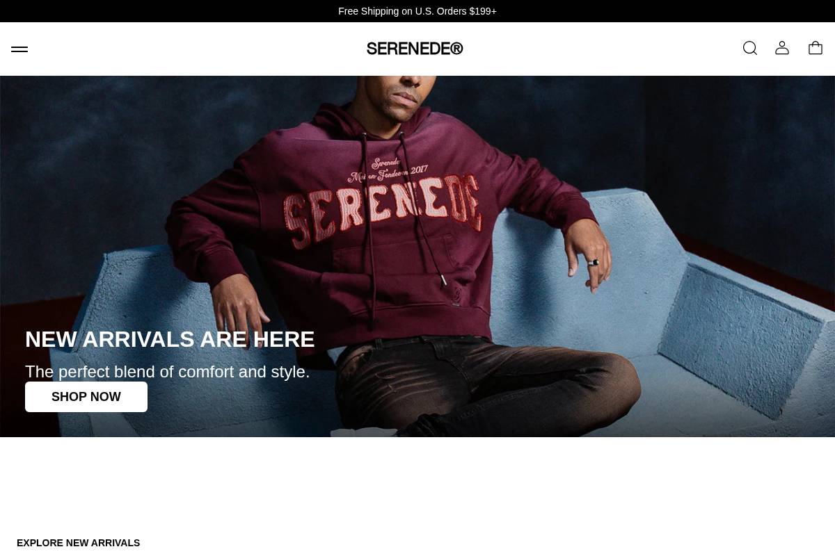 SERENEDE® homepage screenshot