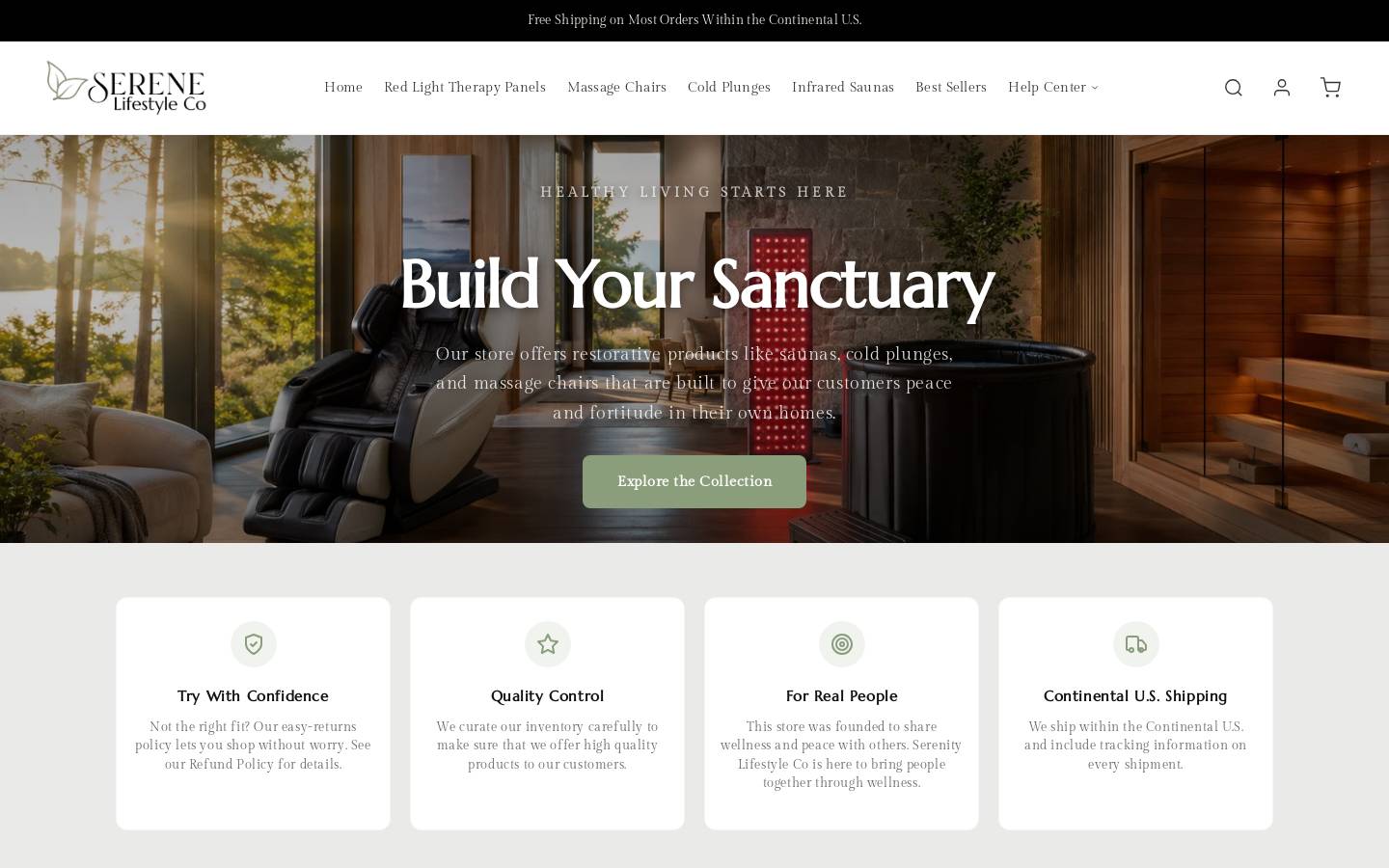 serenelifestyleco.com homepage screenshot