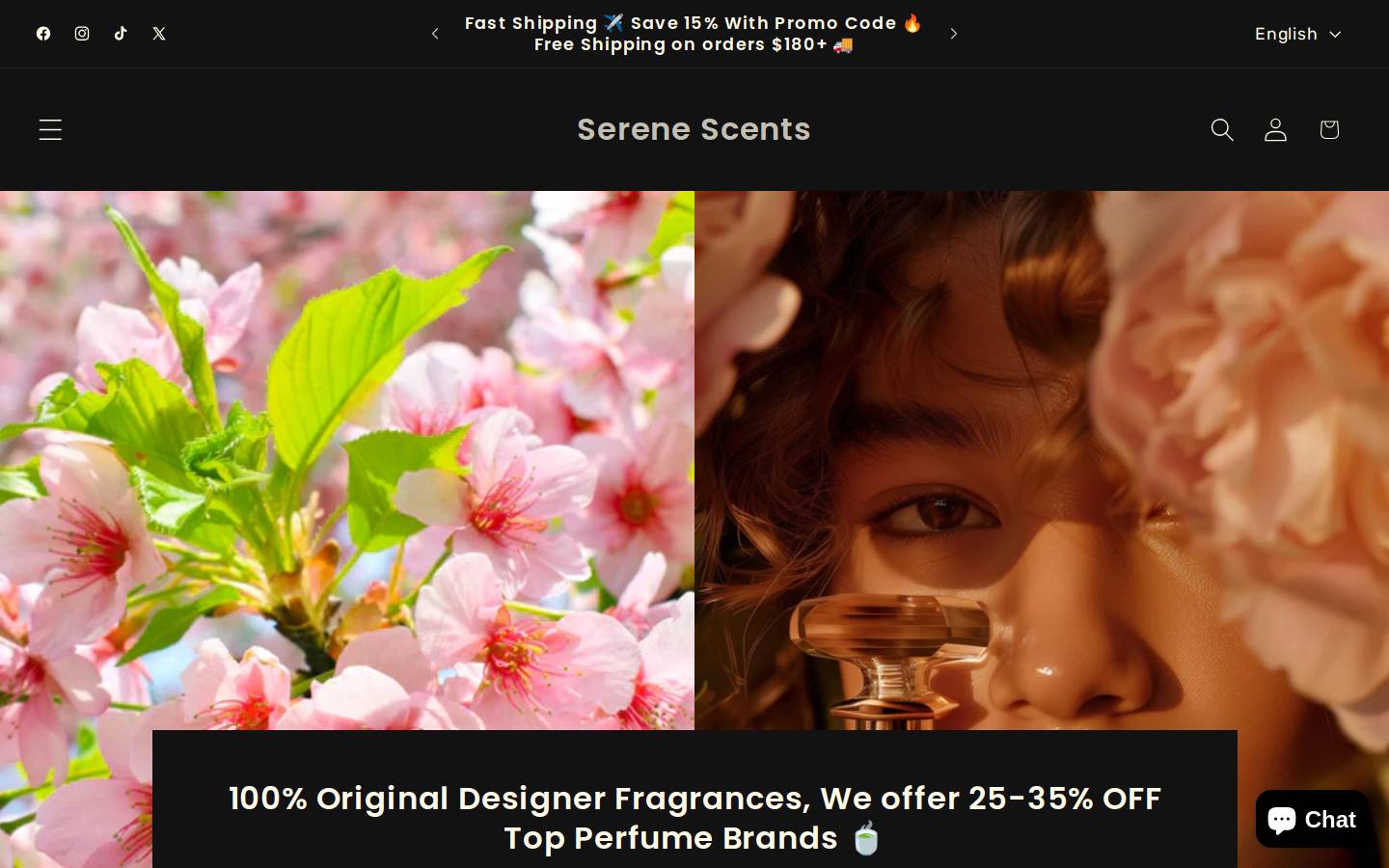 serenescentsshop.com homepage screenshot