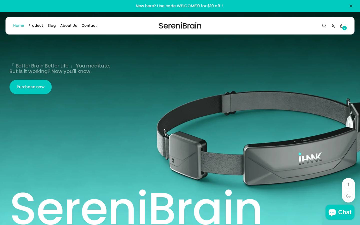 serenibrain.com homepage screenshot