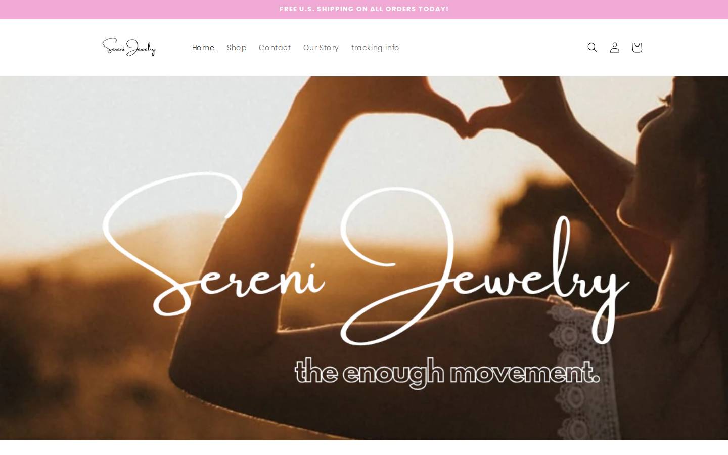 serenijewelry.com homepage screenshot