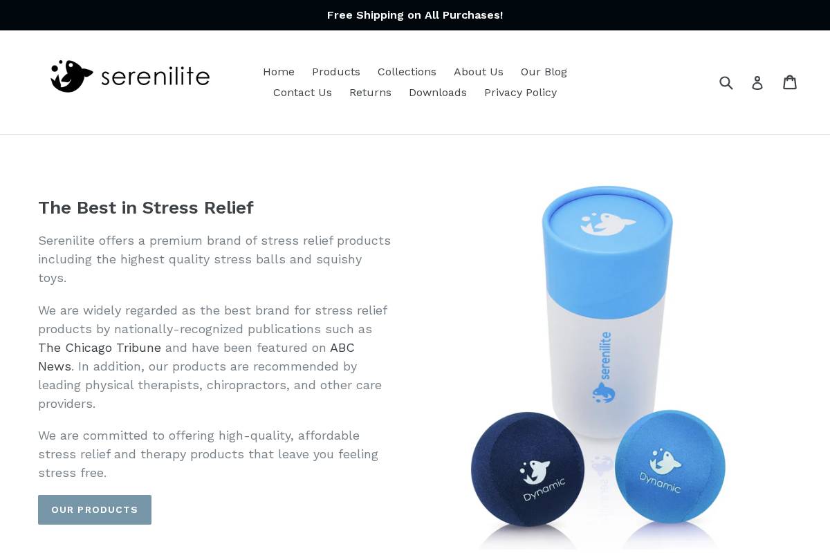 serenilite.com homepage screenshot