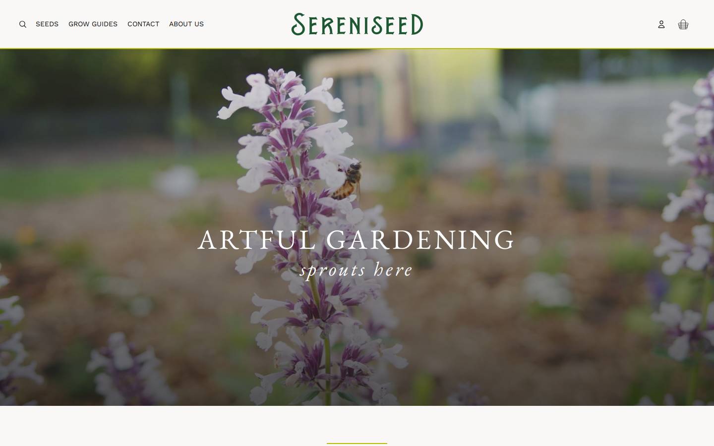 sereniseed.com homepage screenshot