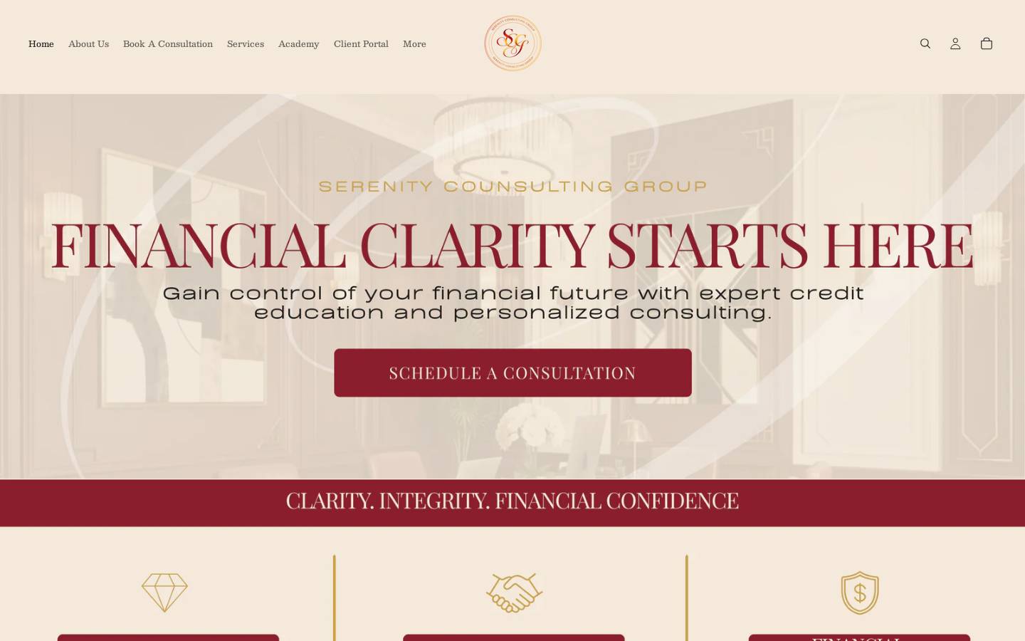 serenityconsulting.co homepage screenshot