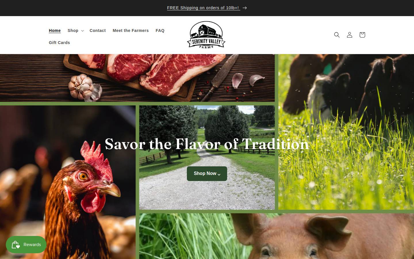 Serenityvalleyfarms homepage screenshot